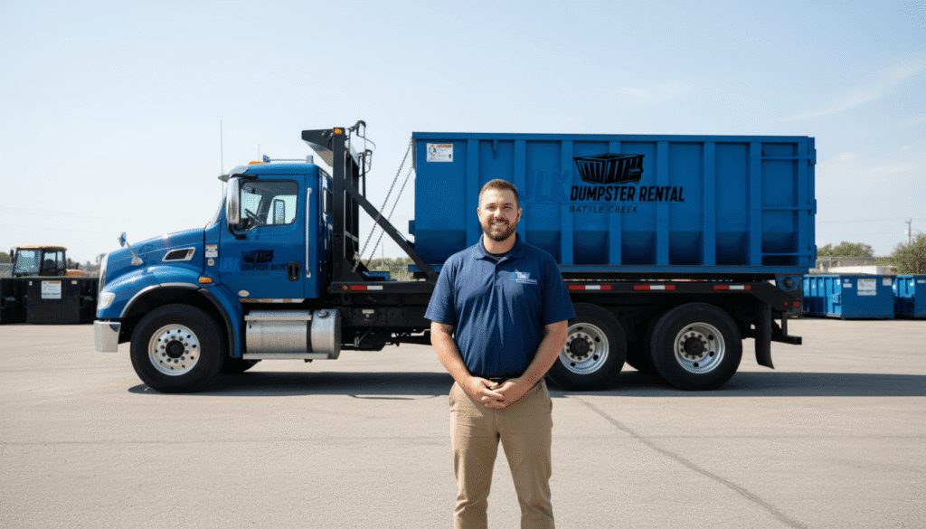 JLK Dumpster Rental Battle Creek truck